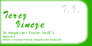 terez vincze business card